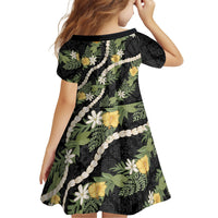 Puakenikeni Anthurium Pikake Lei Family Matching Long Sleeve Bodycon Dress and Hawaiian Shirt Hawaiian Quilt Pattern