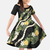 Puakenikeni Anthurium Pikake Lei Family Matching Mermaid Dress and Hawaiian Shirt Hawaiian Quilt Pattern