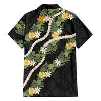 Puakenikeni Anthurium Pikake Lei Family Matching Off Shoulder Maxi Dress and Hawaiian Shirt Hawaiian Quilt Pattern