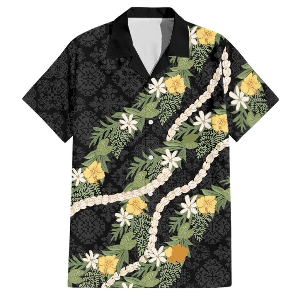 Puakenikeni Anthurium Pikake Lei Family Matching Puletasi and Hawaiian Shirt Hawaiian Quilt Pattern