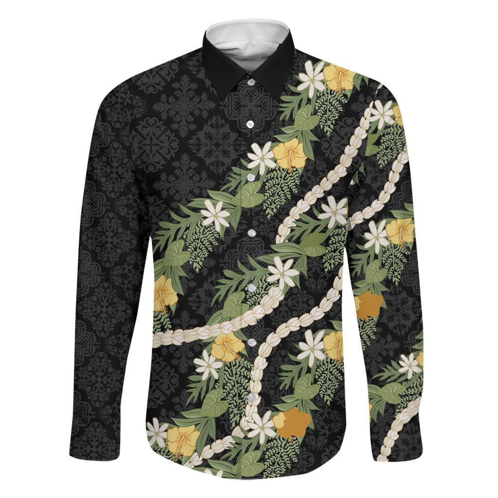 Puakenikeni Anthurium Pikake Lei Family Matching Summer Maxi Dress and Hawaiian Shirt Hawaiian Quilt Pattern