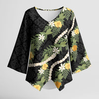 Puakenikeni Anthurium Pikake Lei Kimono Sleeve Blouse Hawaiian Quilt Pattern