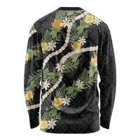 Puakenikeni Anthurium Pikake Lei Long Sleeve Shirt Hawaiian Quilt Pattern
