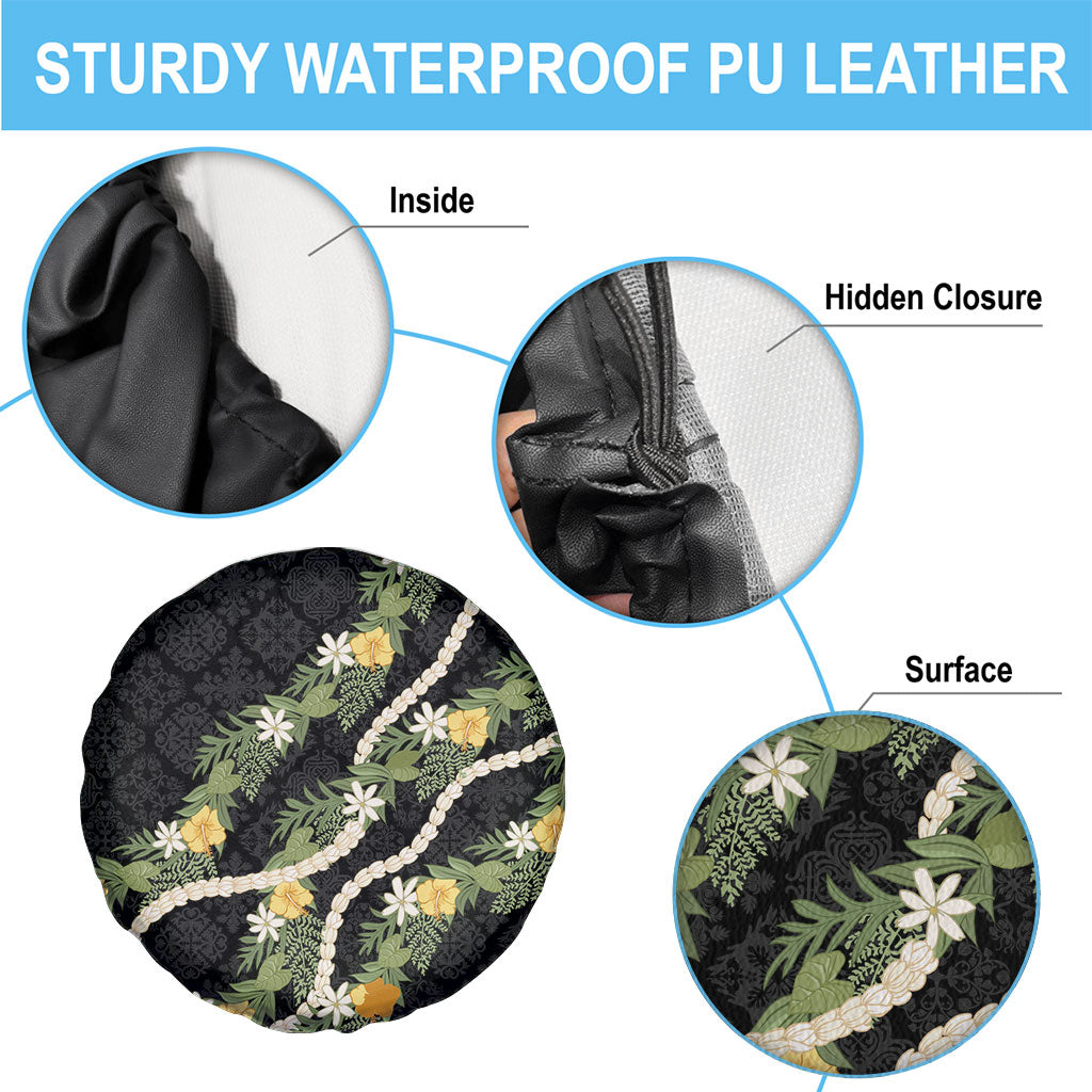 Puakenikeni Anthurium Pikake Lei Spare Tire Cover Hawaiian Quilt Pattern