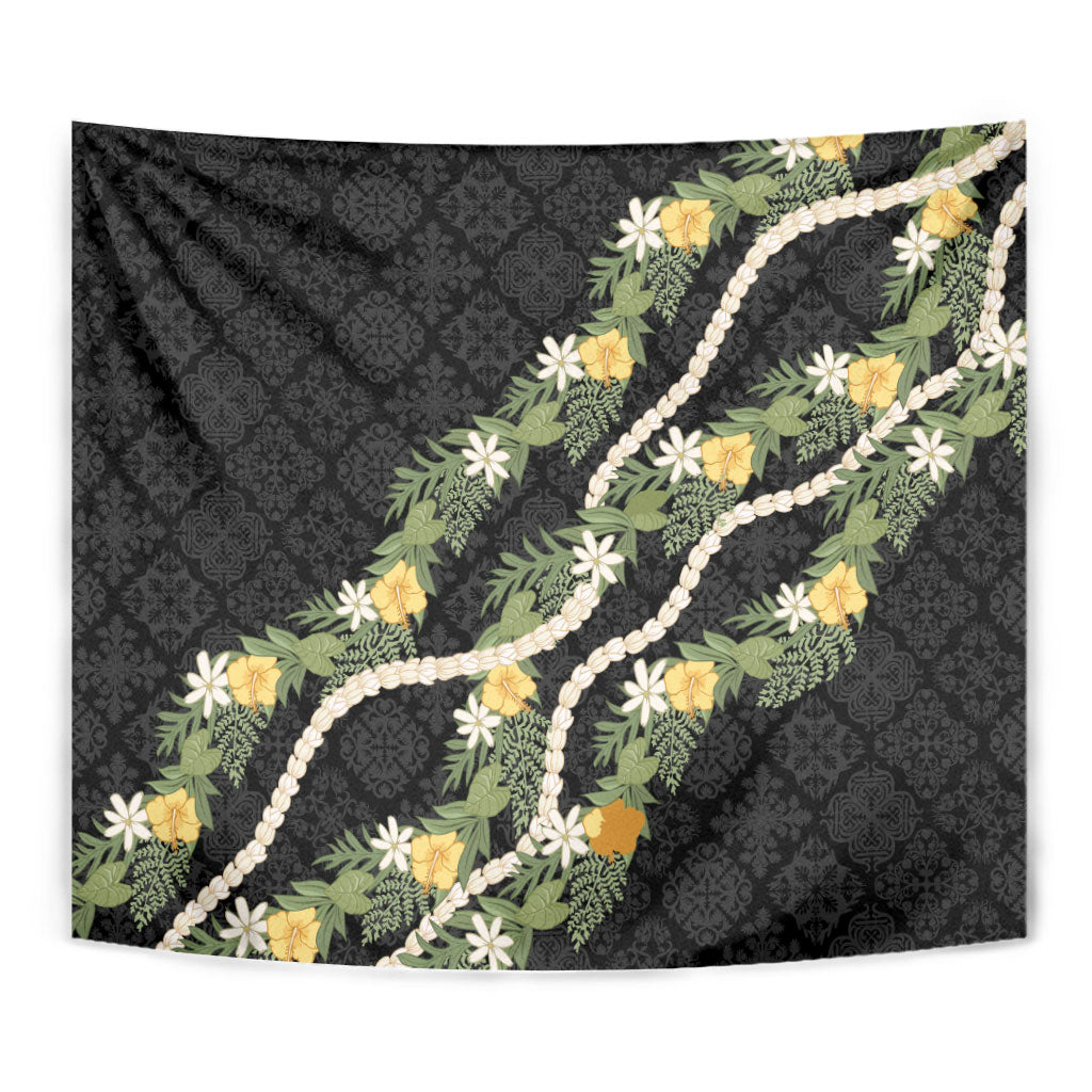 Puakenikeni Anthurium Pikake Lei Tapestry Hawaiian Quilt Pattern