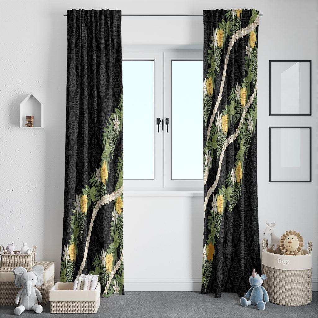 Puakenikeni Anthurium Pikake Lei Window Curtain Hawaiian Quilt Pattern