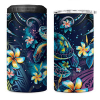 Plumeria Turtles Traditional Tribal 4 in 1 Can Cooler Tumbler