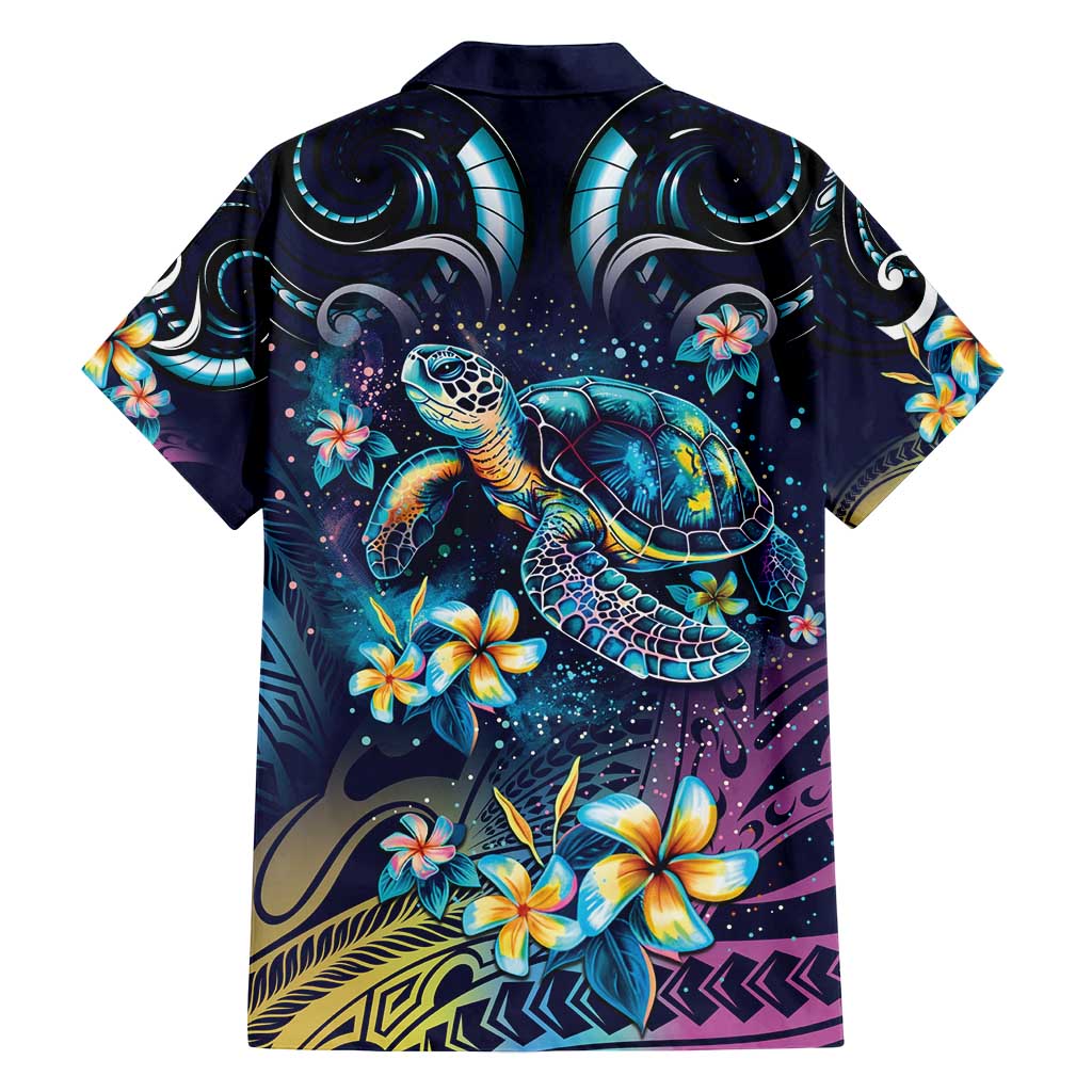 Plumeria Turtles Traditional Tribal Family Matching Tank Maxi Dress and Hawaiian Shirt