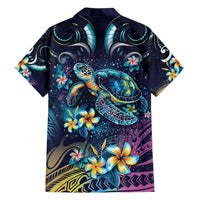 Plumeria Turtles Traditional Tribal Family Matching Tank Maxi Dress and Hawaiian Shirt