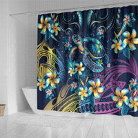 Plumeria Turtles Traditional Tribal Shower Curtain