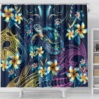 Plumeria Turtles Traditional Tribal Shower Curtain