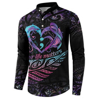 Personalised Your Life Matters Button Sweatshirt Suicide Prevention Awareness Semicolon Heart