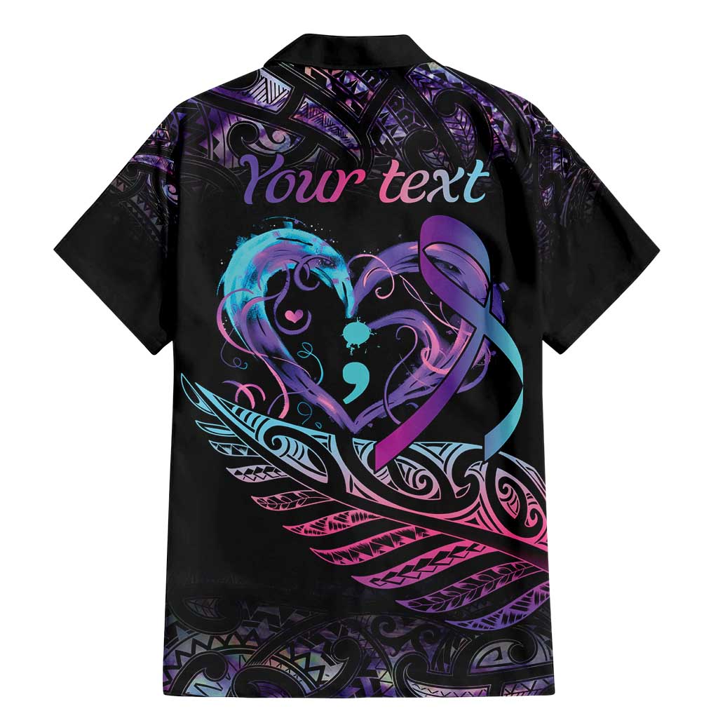 Personalised Your Life Matters Family Matching Mermaid Dress and Hawaiian Shirt Suicide Prevention Awareness Semicolon Heart