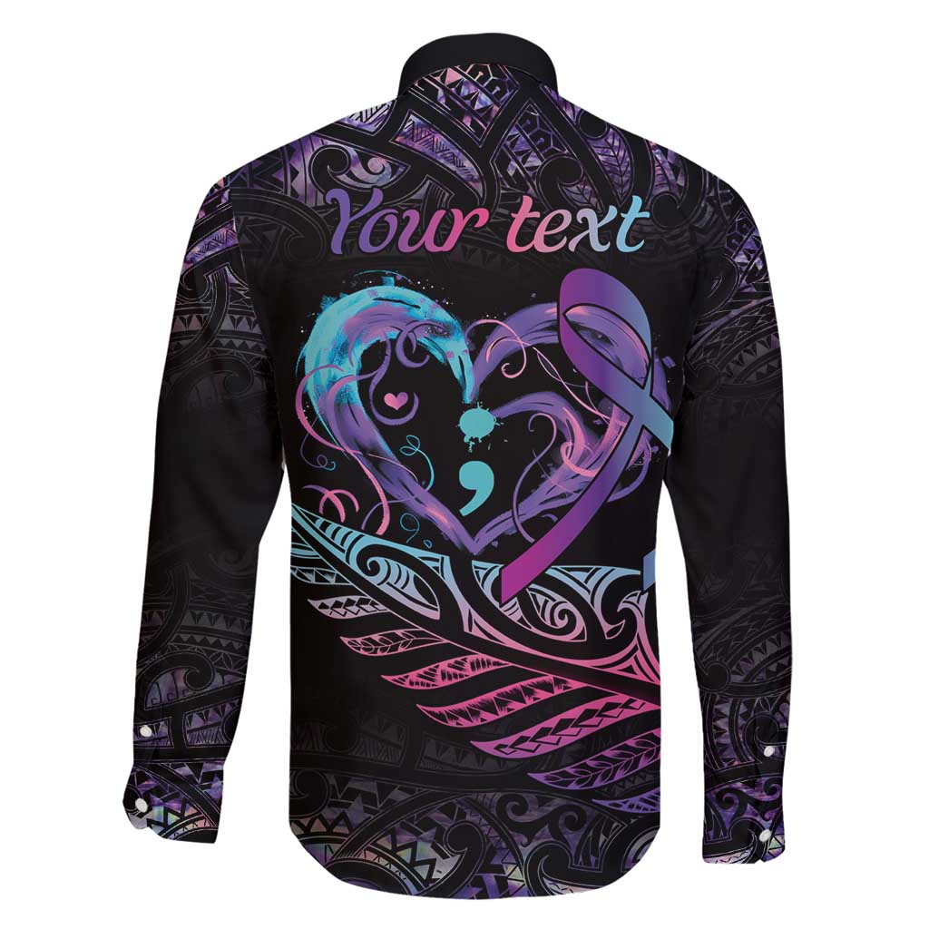 Personalised Your Life Matters Family Matching Tank Maxi Dress and Hawaiian Shirt Suicide Prevention Awareness Semicolon Heart