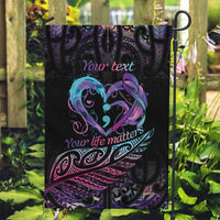 Personalised Your Life Matters Garden Flag Suicide Prevention Awareness Semicolon Heart