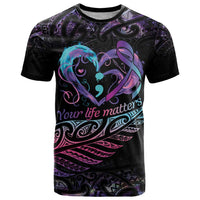 Personalised Your Life Matters T Shirt Suicide Prevention Awareness Semicolon Heart