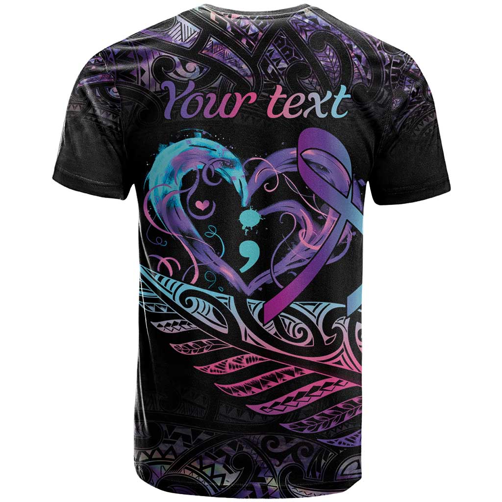 Personalised Your Life Matters T Shirt Suicide Prevention Awareness Semicolon Heart