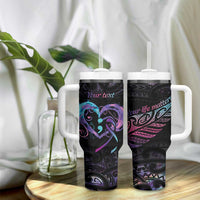 Personalised Your Life Matters Tumbler With Handle Suicide Prevention Awareness Semicolon Heart