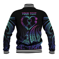 Personalised Your Story Isn't Over Baseball Jacket Suicide Prevention Awareness Semicolon Heart