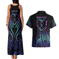 Personalised Your Story Isn't Over Couples Matching Tank Maxi Dress and Hawaiian Shirt Suicide Prevention Awareness Semicolon Heart