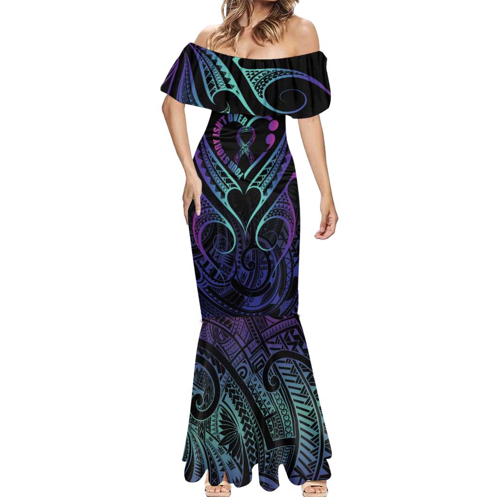 Personalised Your Story Isn't Over Mermaid Dress Suicide Prevention Awareness Semicolon Heart