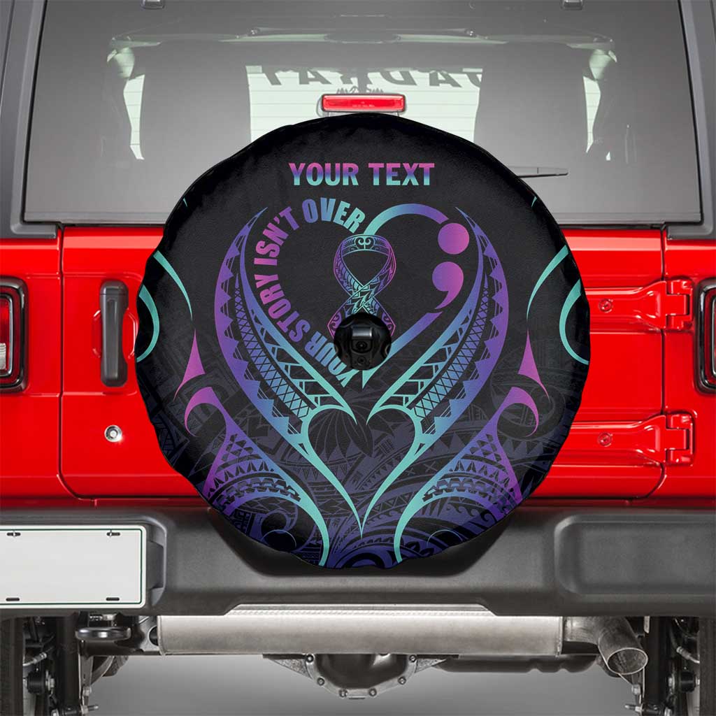 Personalised Your Story Isn't Over Spare Tire Cover Suicide Prevention Awareness Semicolon Heart