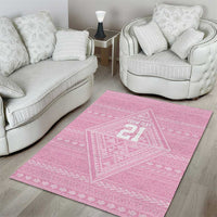 Custom New Zealand Basketball Indigenous Area Rug - Polynesian Pride