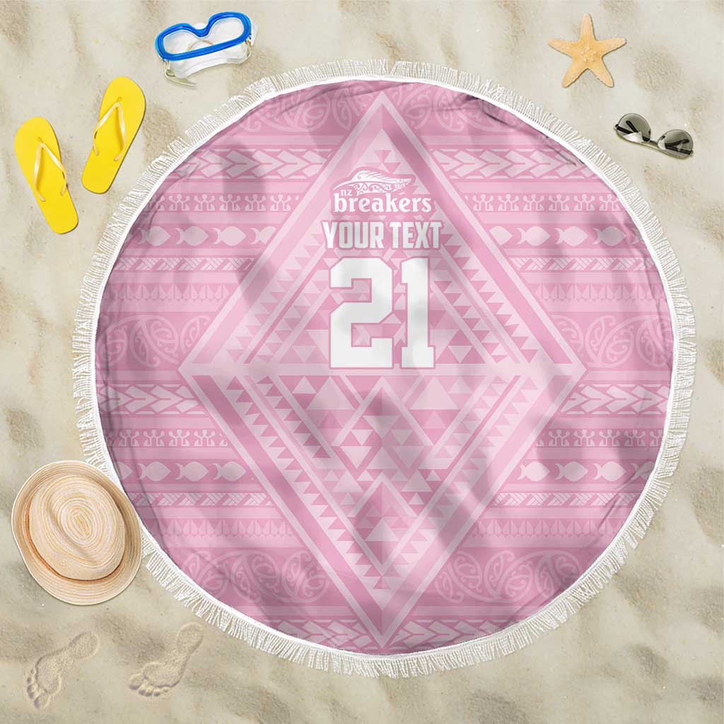 Custom New Zealand Basketball Indigenous Beach Blanket - Polynesian Pride
