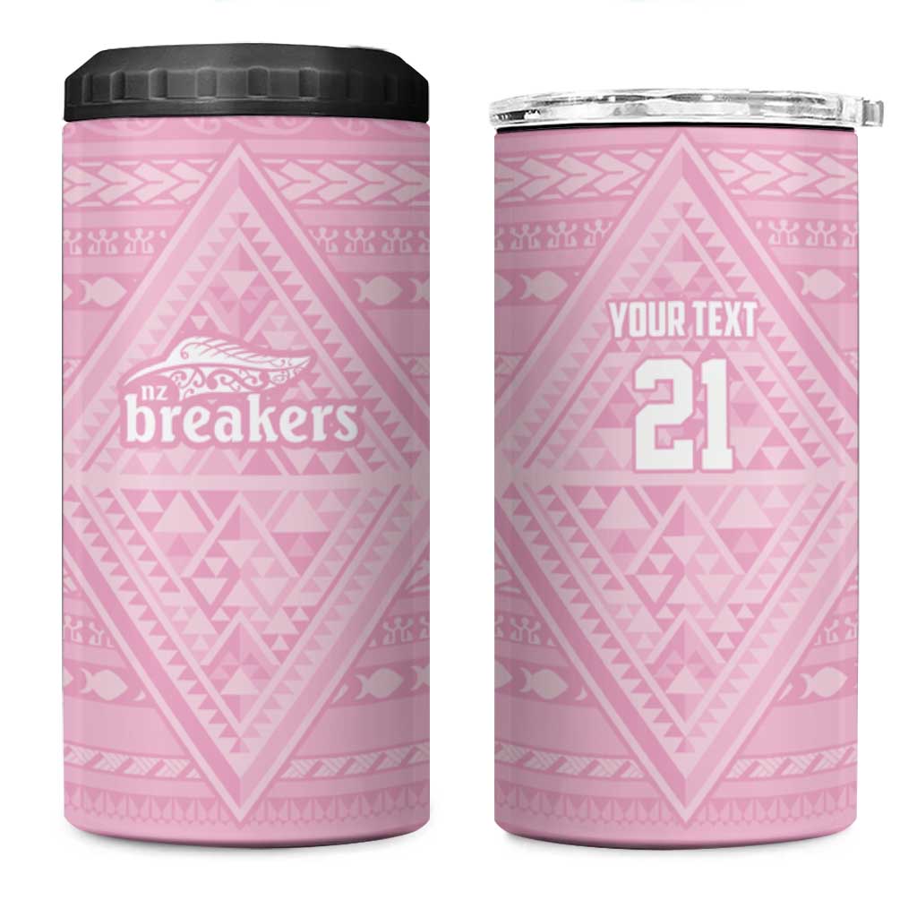 Custom New Zealand Basketball Indigenous 4 in 1 Can Cooler Tumbler - Polynesian Pride