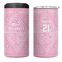 Custom New Zealand Basketball Indigenous 4 in 1 Can Cooler Tumbler - Polynesian Pride