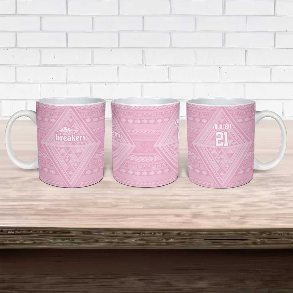 Custom New Zealand Basketball Indigenous Ceramic Mug - Polynesian Pride