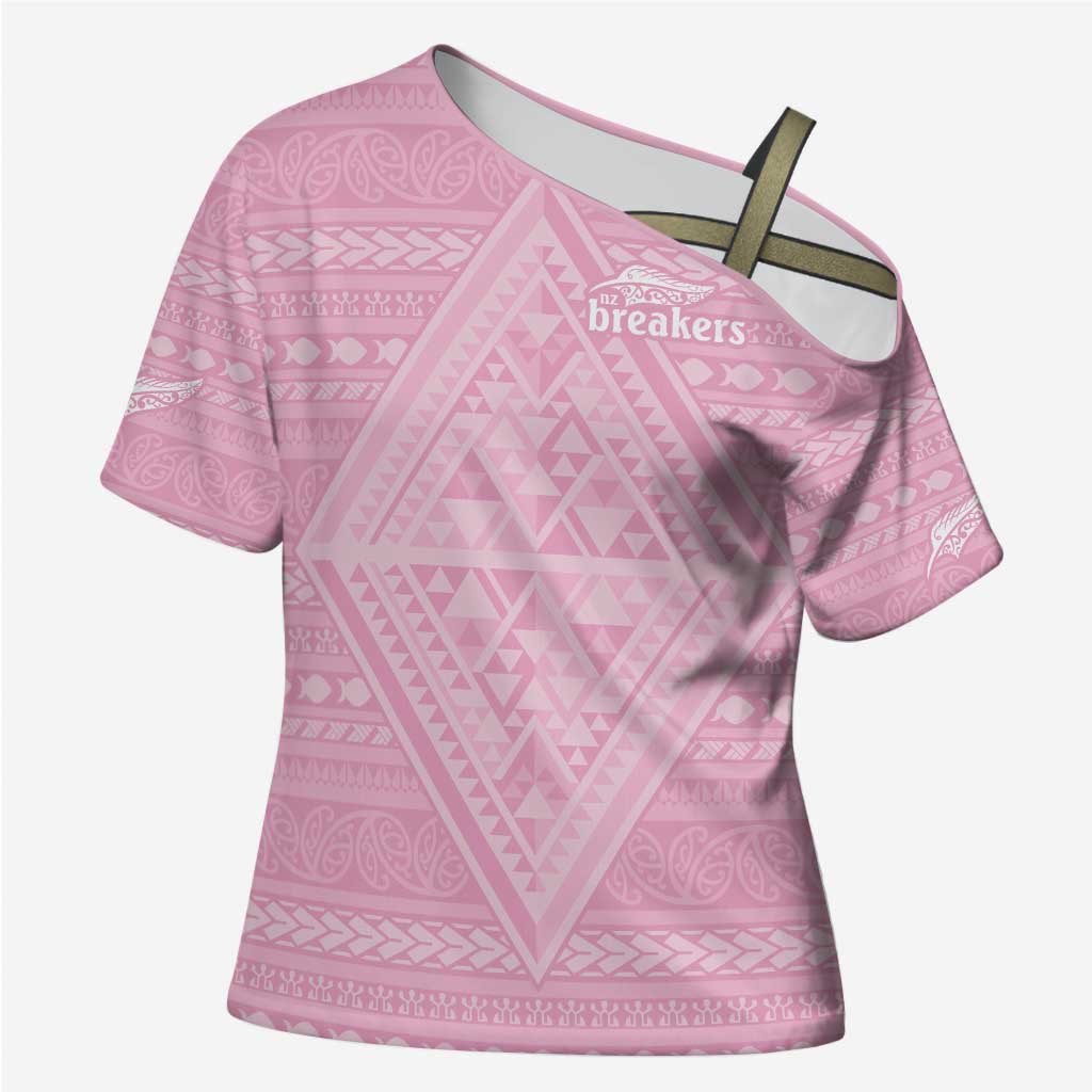 Custom New Zealand Basketball Indigenous Cross Shoulder Shirt - Polynesian Pride