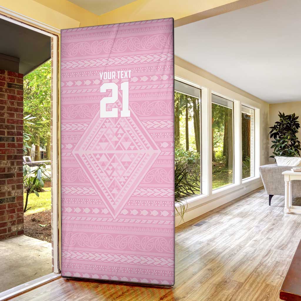 Custom New Zealand Basketball Indigenous Door Cover - Polynesian Pride