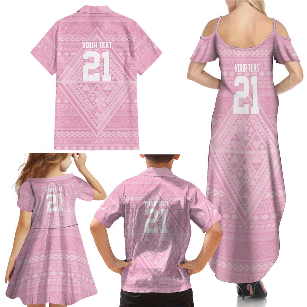 Custom New Zealand Basketball Indigenous Family Matching Summer Maxi Dress and Hawaiian Shirt - Polynesian Pride