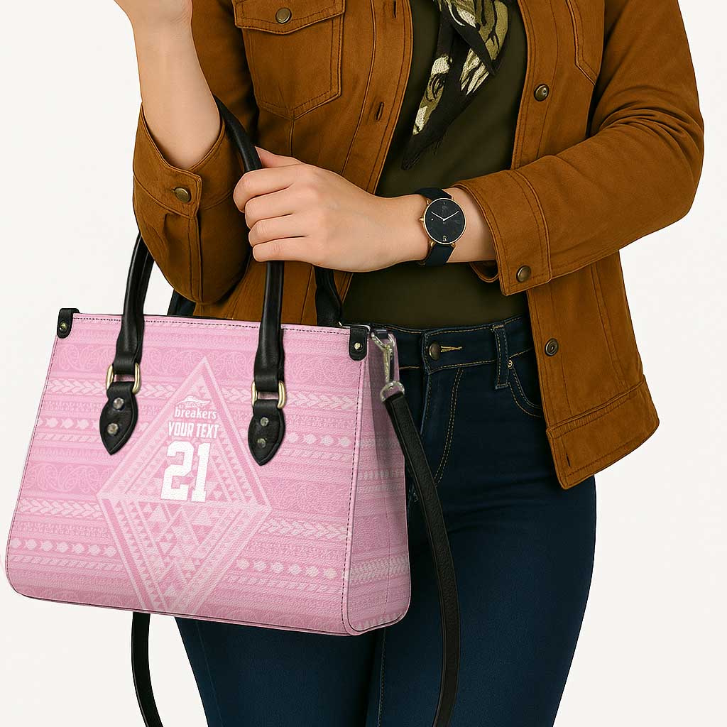 Custom New Zealand Basketball Indigenous Leather Bag - Polynesian Pride