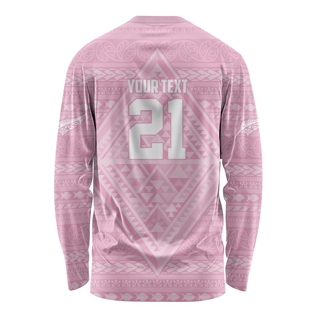 Custom New Zealand Basketball Indigenous Long Sleeve Shirt - Polynesian Pride