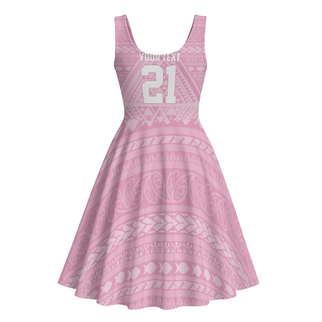 Custom New Zealand Basketball Indigenous Midi Dress - Polynesian Pride