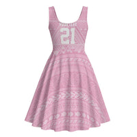 Custom New Zealand Basketball Indigenous Midi Dress - Polynesian Pride