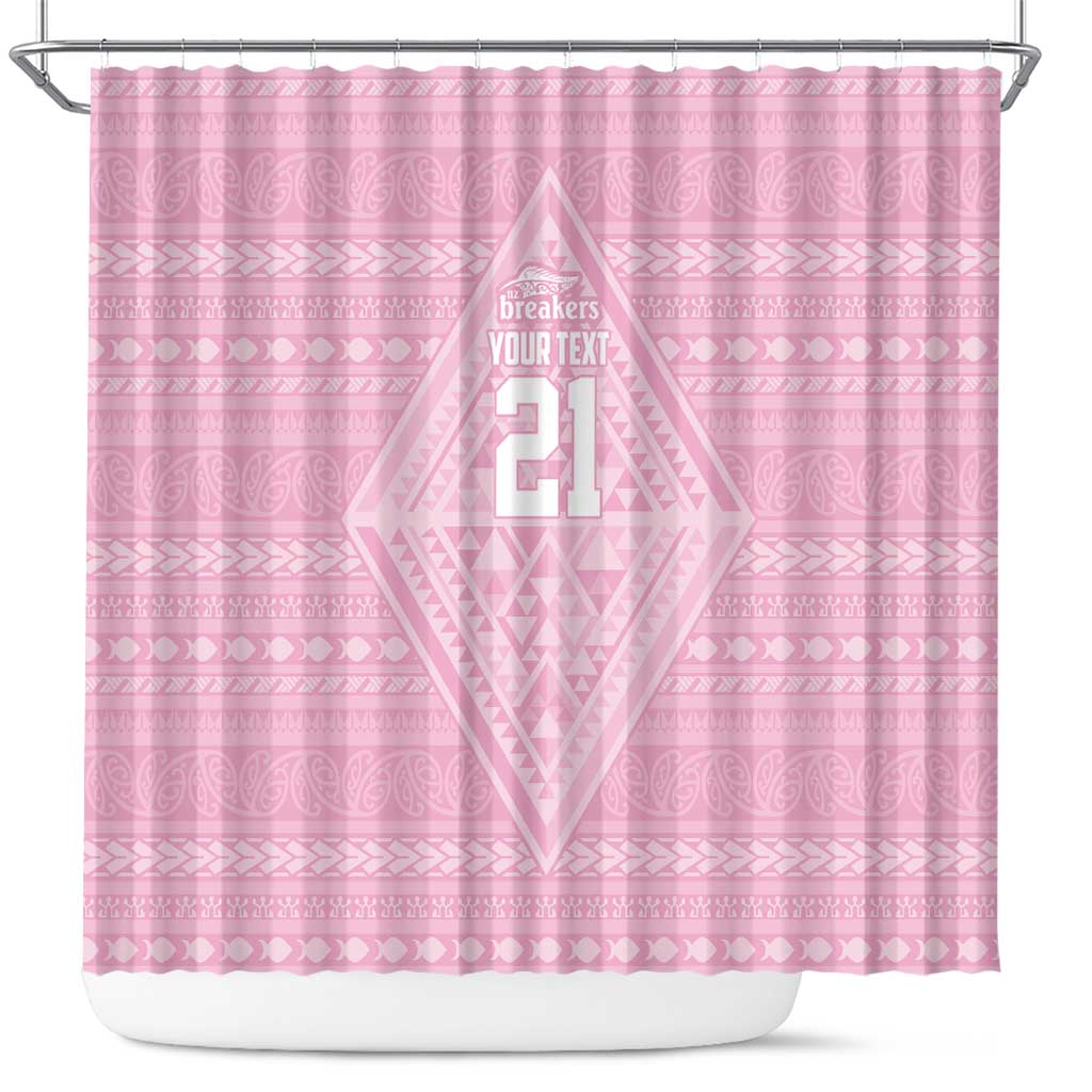 Custom New Zealand Basketball Indigenous Shower Curtain - Polynesian Pride