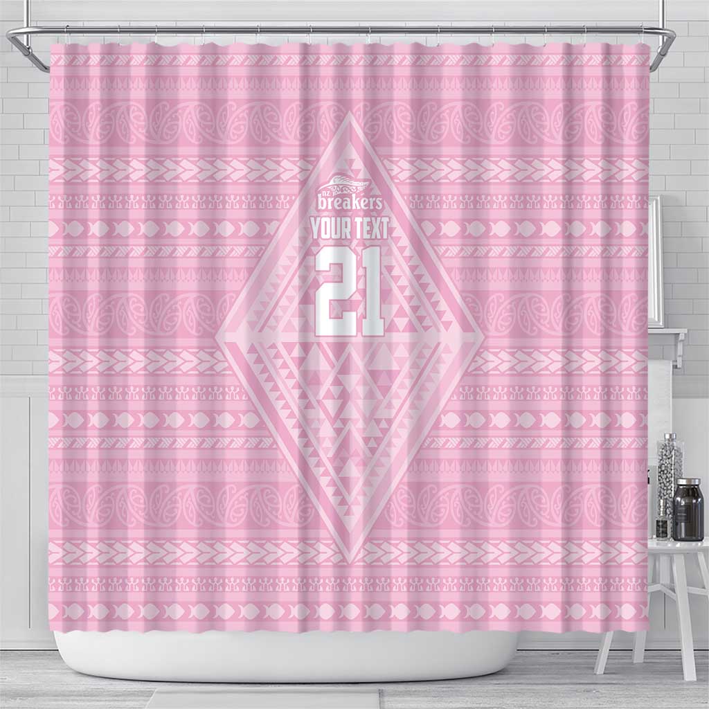 Custom New Zealand Basketball Indigenous Shower Curtain - Polynesian Pride