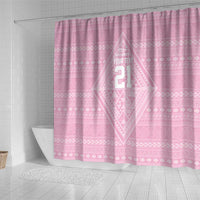 Custom New Zealand Basketball Indigenous Shower Curtain - Polynesian Pride