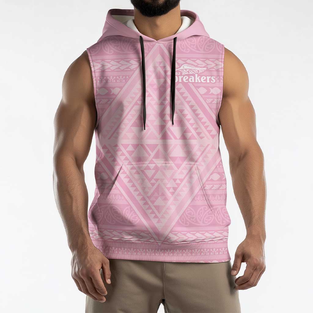 Custom New Zealand Basketball Indigenous Sleeveless Hoodie - Polynesian Pride