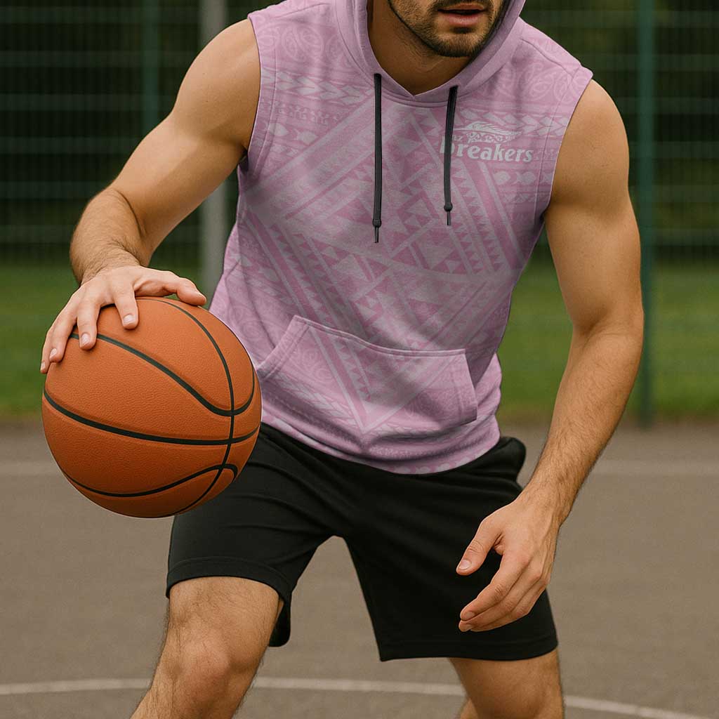 Custom New Zealand Basketball Indigenous Sleeveless Hoodie - Polynesian Pride