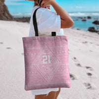 Custom New Zealand Basketball Indigenous Tote Bag - Polynesian Pride