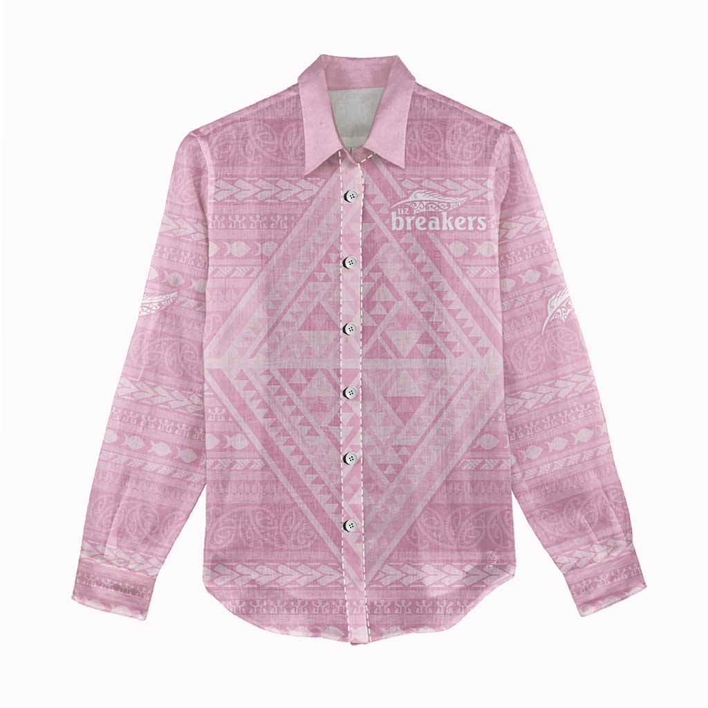 Custom New Zealand Basketball Indigenous Women Casual Shirt - Polynesian Pride