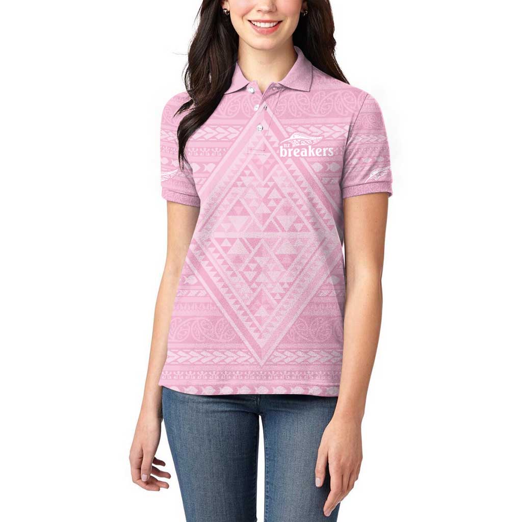 Custom New Zealand Basketball Indigenous Women Polo Shirt - Polynesian Pride