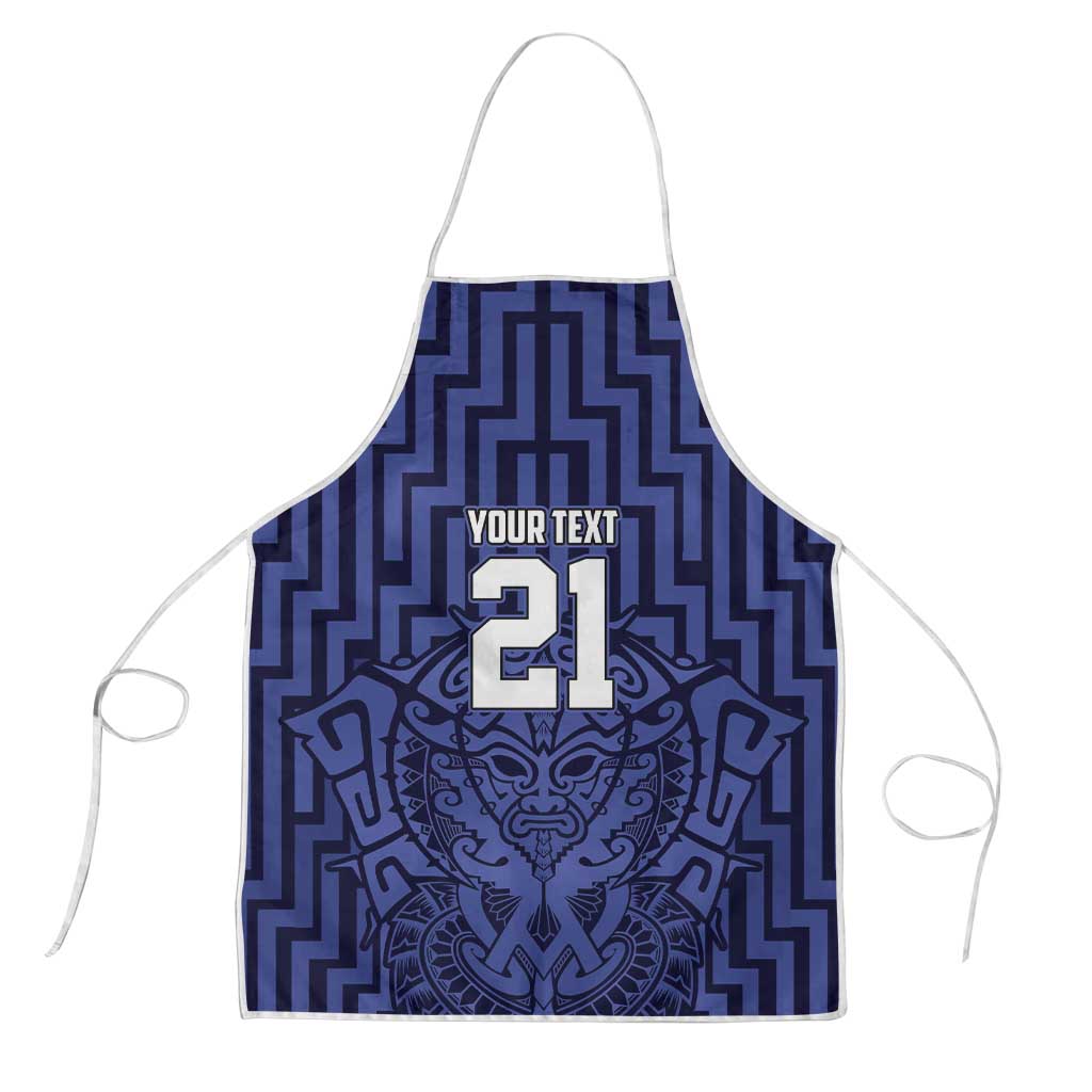 Custom Basketball New Zealand Apron Blue Maori Ta Moko Indigenous - Polynesian Pride
