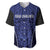Custom Basketball New Zealand Baseball Jersey Blue Maori Ta Moko Indigenous - Polynesian Pride