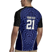 Custom Basketball New Zealand Rugby Jersey Blue Maori Ta Moko Indigenous - Polynesian Pride
