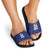 Custom Basketball New Zealand Slide Sandals Blue Maori Ta Moko Indigenous - Polynesian Pride